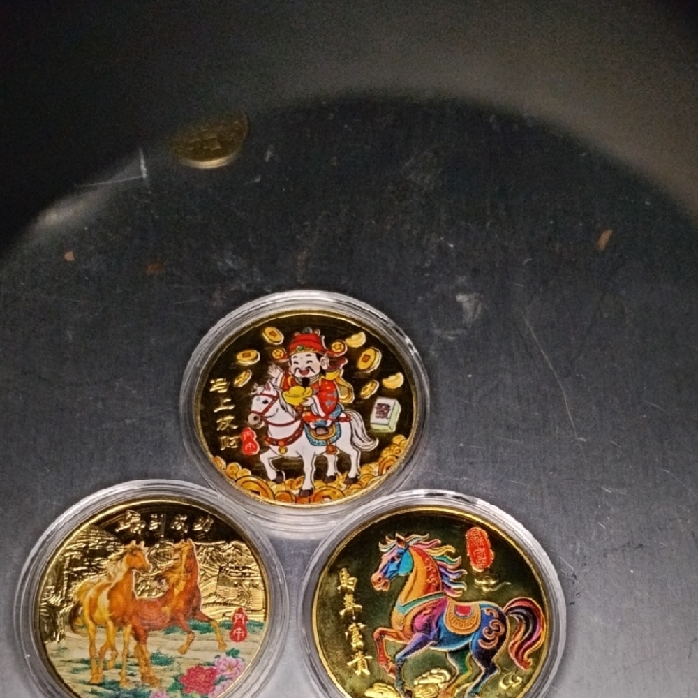 Colorful Commemorative Coins Set